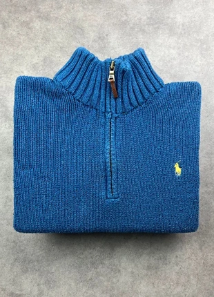 Pull Half Zip 1/4 Ralph Lauren Bleu logo Jaune Homme | Taille L |, marque: Ralph Lauren, état: Très bon état, taille: L, 45,00 €, 47,95 € Protection acheteurs (Pro) incluse