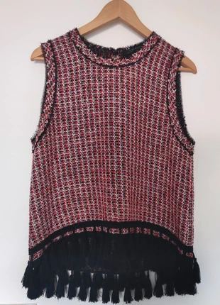 Camiseta flecos , marca: Zara, estado: Nuevo sin etiquetas, tamaño: M / 38 / 10, 9,00 €, 10,15 € Protección al comprador incluida