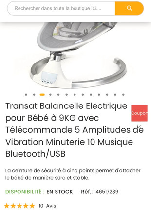 Transat Balancelle Electrique pour Bébé à 9KG avec Télécommande 5  Amplitudes de Vibration,Minuterie 10 Musique Bluetooth/USB Bleu - Costway