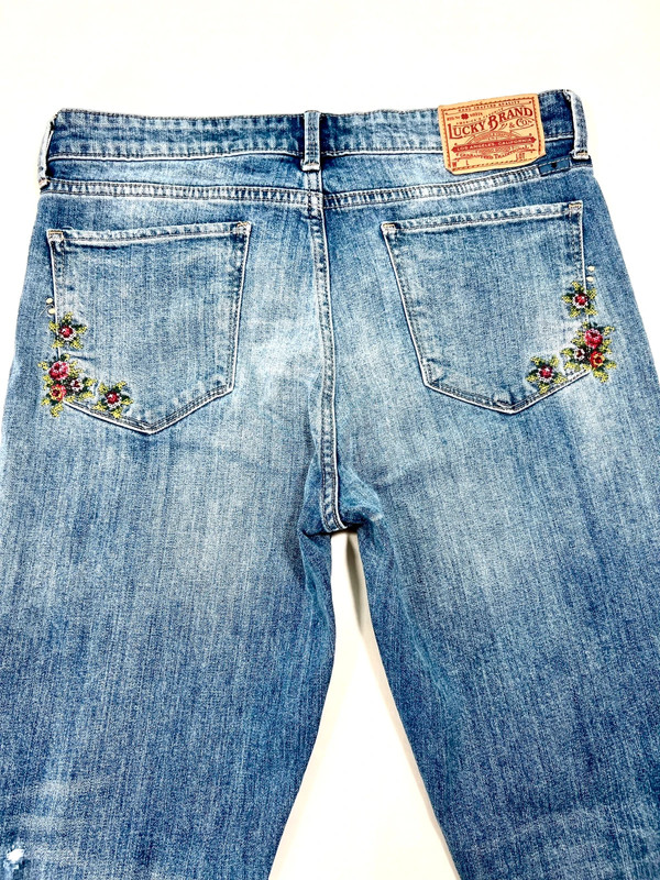 Lucky Brand Floral Embroidered Jeans 3