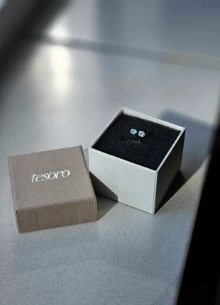 Earrings silver with zirchonia stone, marca: Tesoro, estado: Novo com etiquetas, €25.00, €26.95 inclui Proteção do Comprador