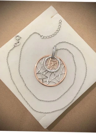 Magnifique collier Cleor bicolore et zirconium argent 925, marca: Cleor, estado: Nuevo sin etiquetas, 54,00 €, 57,40 € Protección al comprador incluida