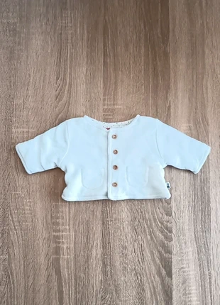 Gilet Tissaia blanc pour bébé fille - Taille 1 mois, condition: Very good, size: Up to 1 month / 50 cm, €1.50, €2.28 includes Buyer Protection