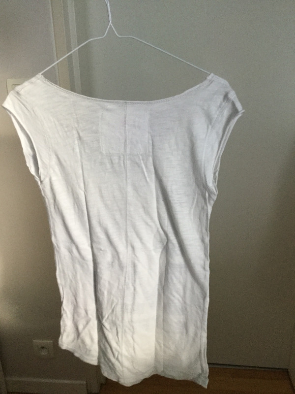 Tee-shirt blanc UNDIZ, taille XS à message 3