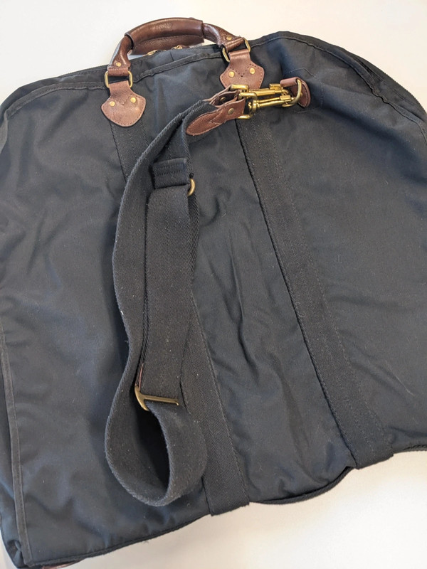 J.Crew Leather And Canvas Garment Bag in Black for Men