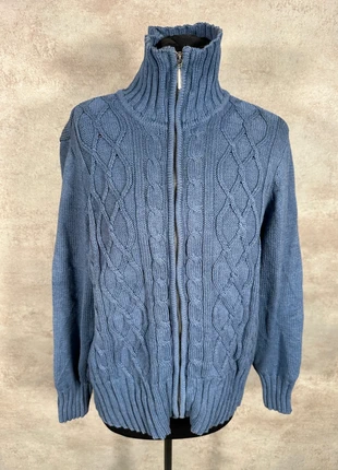 Pull Maille Torsadée Cable Knit Vintage Jennifer Moore bleu moyen épais taille XL, brand: Vintage Dressing, condition: Very good, size: XL / 42 / 14, €15.00, €16.45 includes Buyer Protection Pro