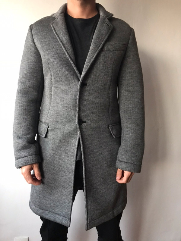 manteau gris zara homme