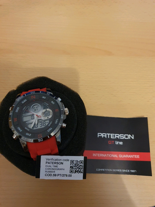 Paterson uhr dual time chronograph rubber 2025