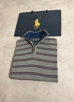 Pull Tommy Hilfiger Homme Gris Chiné Quart Zip - Taille L - NC214, marke: Tommy Hilfiger, zustand: Sehr gut, größe: L, 35,70 €, 38,19 € inklusive Vinted-Käuferschutz