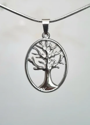 Stijlvolle zilverkleurige ketting treeoflife ● stainlesssteel, staat: Heel goed, € 5,50, € 6,48 inclusief Kopersbescherming Pro