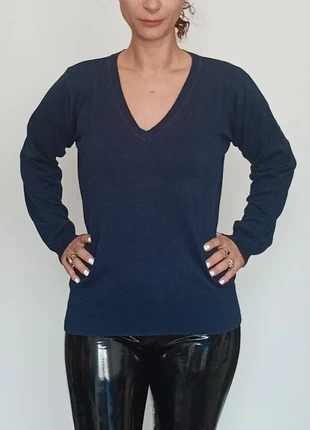 Pull d' hiver chic marine col V taille 46/48, marque: Tissaia, état: Très bon état, taille: XXXL / 46 / 18, 10,00 €, 11,20 € Protection acheteurs (Pro) incluse