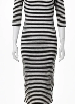 Abito Longuette Attillato a Righe bianche e nere, brand: Terranova, condizioni: Ottime, taglia: S / IT 40 / EU 36, €3.00, €3.85 include la Protezione acquisti