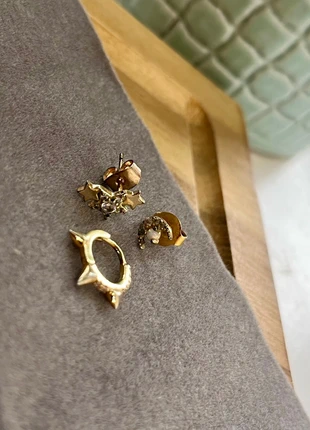 Penny Levi / Meme London / Gold Plated Stacking Earrings / Set of 3, brand: Penny Levi, condition: Very good, £11.00, £12.25 includes Buyer Protection