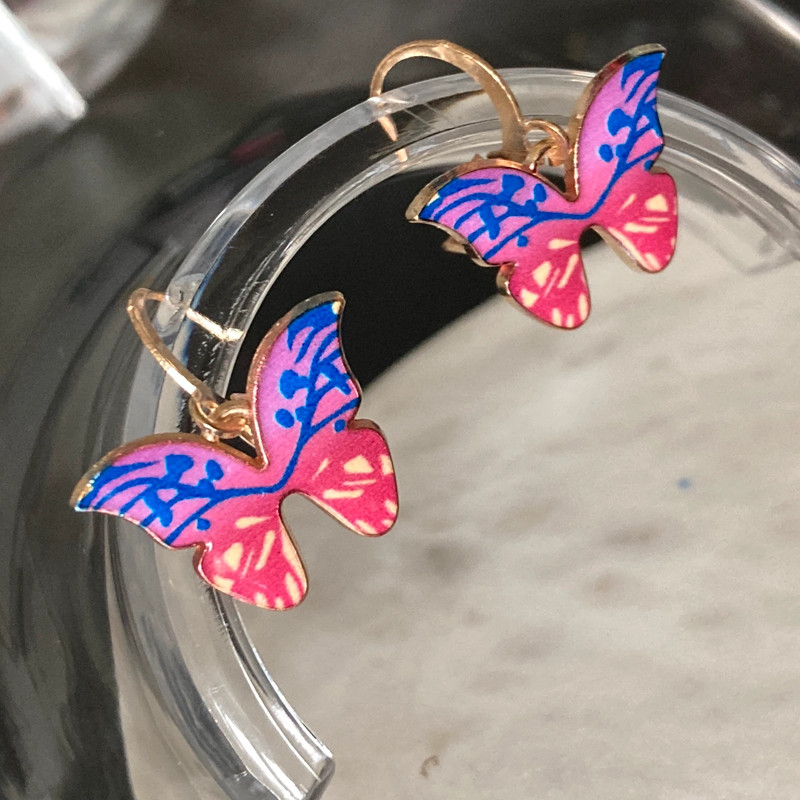 Hoop earrings butterfly 1