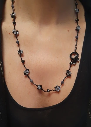 Collana uncinetto - Mirtillo Dark, brand: Mano, condizioni: Nuovo senza cartellino, €16.00, €17.50 include la Protezione acquisti