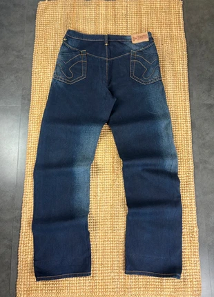 Jean Large Baggy Bleu Marine Brodé Effet Usé Vintage Y2K 2000s Taille 36, marke: Vintage Dressing, zustand: Sehr gut, größe: W36 | DE 52, 45,00 €, 47,95 € beinhaltet Vinted-Käuferschutz Pro