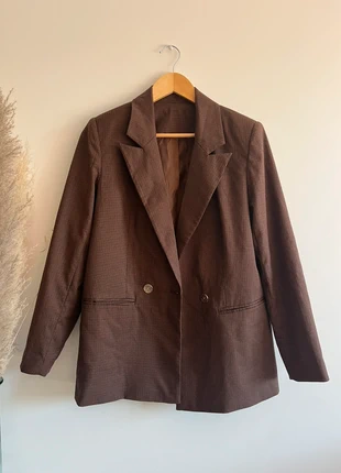 Jolie veste blazer à carreaux marron | Tendance | Boutons dorés | Chic 🌸, brand: Tendance, condition: Very good, size: L / 40 / 12, €20.00, €21.70 includes Buyer Protection Pro