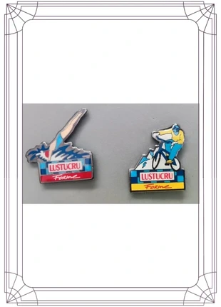 Lot de 2 pins épinglette lustucru forme, condition: Very good, €2.00, €2.80 includes Buyer Protection