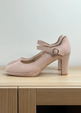 Anna Field Classic Light Pink Suede Heels – Elegant Mary Jane Style, marque: Anna Field, état: Très bon état, taille: 40, 6,00 €, 7,00 € Protection acheteurs incluse