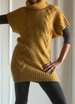 Maxi maglione senape con trecce e collo alto, marke: Vintage Love, zustand: Sehr gut, größe: M / 38 / 10, 10,00 €, 11,20 € inklusive Vinted-Käuferschutz