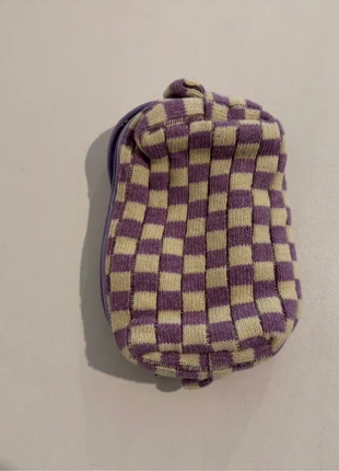 Small checkered toiletry bag / pouch, condition: Good, €3.00, €3.85 includes Buyer Protection