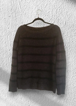 Promod– Pull rayé – XL – Gris & Noir – Effet pailleté, brand: Promod, condition: Good, size: XL / 42 / 14, €9.90, €11.10 includes Buyer Protection
