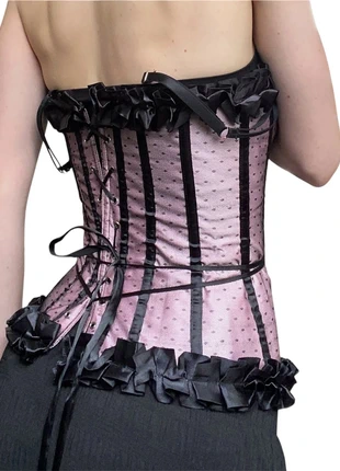 Pink Vintage-Style Corset Top, merk: Vintage Dressing, staat: Goed, maat: M / 38 / 10, € 22,00, € 23,80 inclusief Kopersbescherming