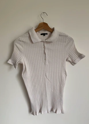 Polo blanc Etam, merk: Etam, staat: Nieuw zonder prijskaartje, maat: S / 36 / 8, € 2,00, € 2,80 inclusief Kopersbescherming