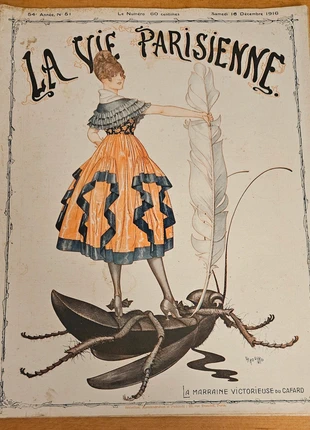 Revue ancienne La Vie Parisienne-1916- illustration Art Déco Belle Époque rétro, zustand: Gut, 20,00 €, 21,70 € inklusive Vinted-Käuferschutz