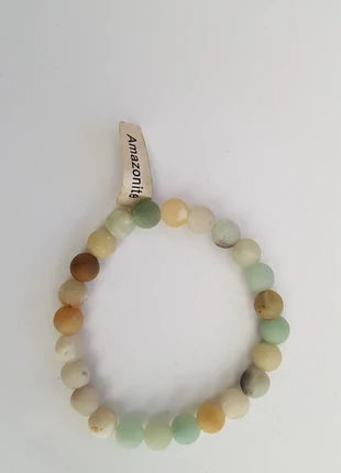 Bracelet en pierres naturelles amazonite, marque: lithotherapy, état: Neuf avec étiquette, 5,00 €, 5,95 € Protection acheteurs incluse