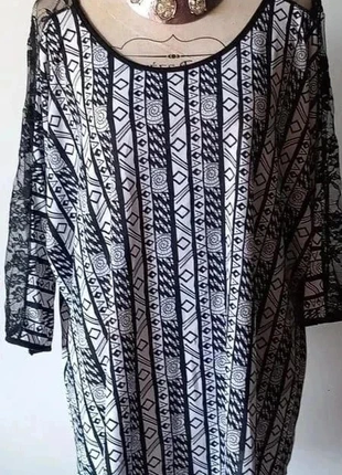 🍓Tunique noir style ethnique dentelle🍓, marque: by suzie, état: Neuf sans étiquette, taille: 7XL / 54 / 26, 10,00 €, 11,20 € Protection acheteurs (Pro) incluse