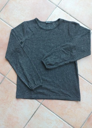 Pull noir/gris foncé chiné 12 ans manches longues chaud, merk: In Extenso, staat: Heel goed, maat: 12 jaar / 152 cm, € 4,00, € 4,90 inclusief Kopersbescherming