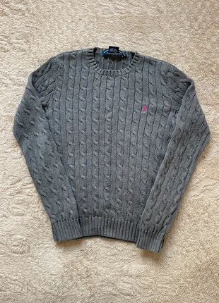 Torsadé tressé pull d’hiver Ralph Lauren gris taille M/S, brand: Ralph Lauren, condition: Very good, size: M, €30.00, €32.20 includes Buyer Protection