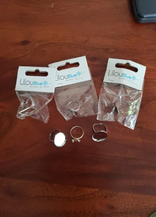 Bagues réglables à customiser, brand: Lilou blue, condizioni: Nuovo senza cartellino, €1.00, €1.75 include la Protezione acquisti