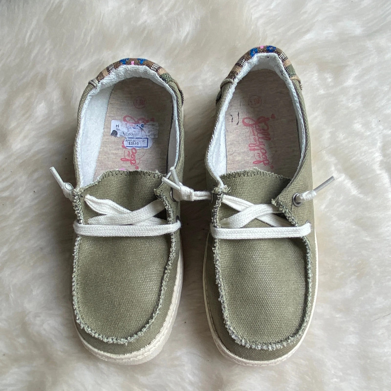 Embroidered Boho Green Slip On “Carter” Sneaker Shoes 1