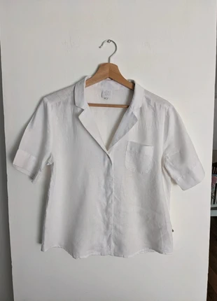 Chemise manches courtes en 100% lin blanc Karl Marc John S 36, marca: Karl Marc John, estado: Muy bueno, tamaño: S / 36 / 8, 20,00 €, 21,70 € Protección al comprador incluida