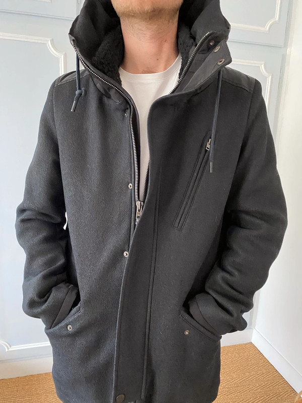 Parka grise noire impermeable IKKS XL Vinted