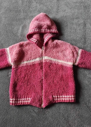 Gilet zippé fille rose tricoté main, estado: Muito bom, tamanho: 4 anos / 104 cm, €5.00, €5.95 inclui Proteção do Comprador