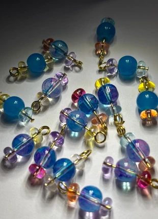 B24, lot de 16 breloques, perles en verre, condition: Very good, €2.40, €3.22 includes Buyer Protection Pro