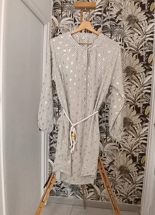 Magnifique Robe Fluide "Pois" (Taille L-XL) - Look Raffiné & Ceinture Cordelette, staat: Heel goed, maat: L / 40 / 12, € 8,00, € 9,10 inclusief Kopersbescherming