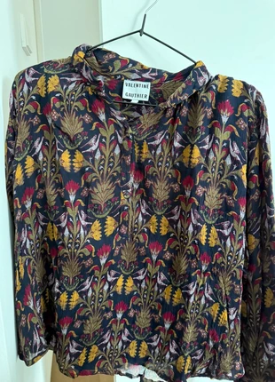 Camisa estampada de seda Valentine Gauthier Paris, marca: Valentine Gauthier, estado: Novo sem etiquetas, tamanho: S / 36 / 8, €122.00, €128.80 inclui Proteção do Comprador