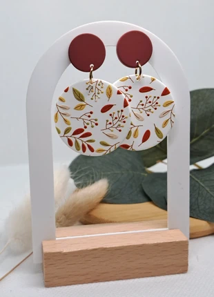 Boucles d’Oreilles Feuillage d’Automne – Acrylique & Acier Inoxydable – Élégance Naturelle, marque: Trésor d'Acier, état: Neuf sans étiquette, 6,50 €, 7,53 € Protection acheteurs incluse