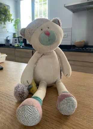 Doudou chat et sa petite souris, brand: Moulin Roty, condition: Very good, size: Newborns / 44 cm, €8.00, €9.10 includes Buyer Protection