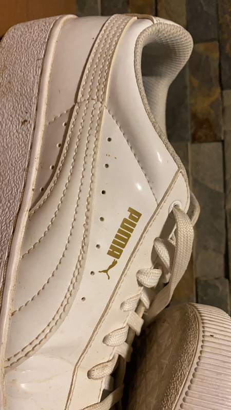 Basket puma blanche avec semelle compens e Vinted