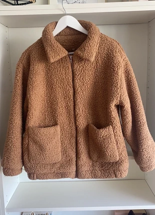 Manteau fausse fourrure mouton beige hiver , merk: Coton, staat: Heel goed, maat: S / 36 / 8, € 18,00, € 19,60 inclusief Kopersbescherming