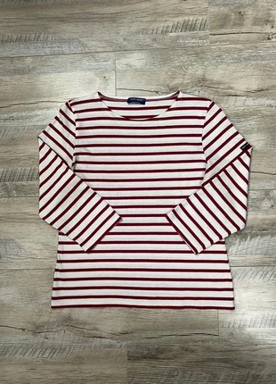 Tshirt Manches Longues Sleeve Marinière Saint James Rouge Blanc XS 100% Coton Old Money Luxe Chic, merk: Saint James, staat: Heel goed, maat: XS, € 35,00, € 37,45 inclusief Kopersbescherming