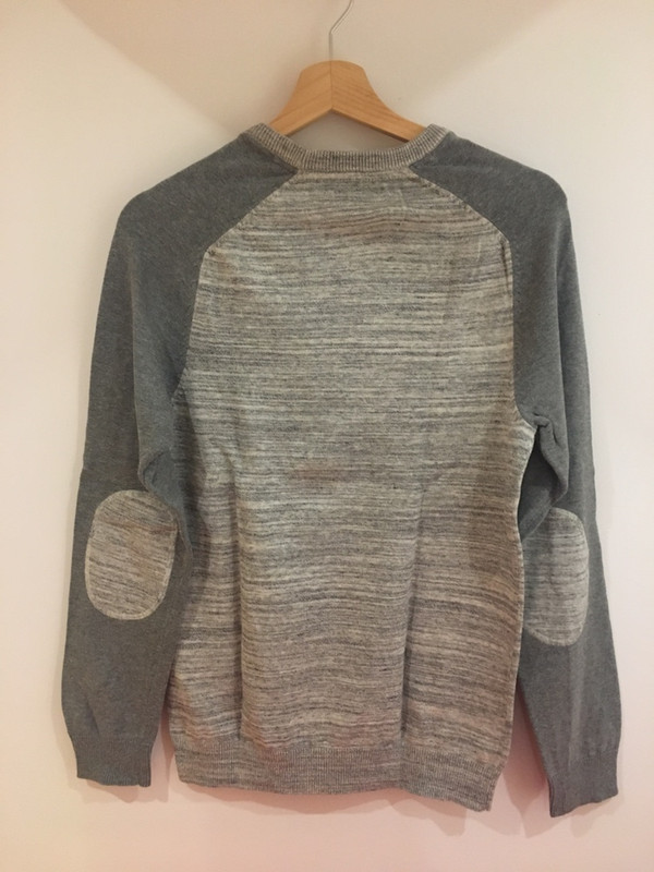 Pull maille gris  2
