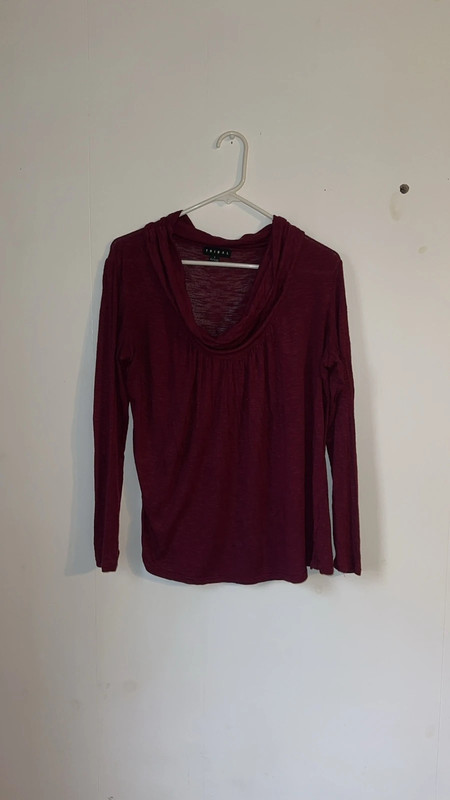 Tribal Maroon Long Sleeve Shirt 1