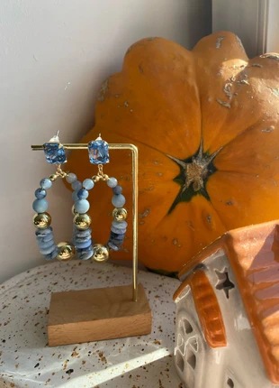 Sublimes boucles d’oreilles dorées et bleues 💙, marke: Boutique Bohéme, zustand: Neu, mit Etikett, 4,50 €, 5,43 € inklusive Vinted-Käuferschutz