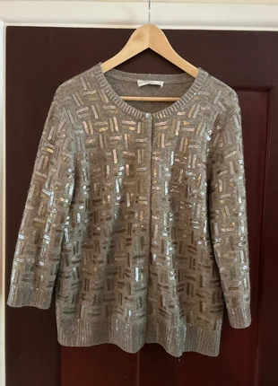 Nice Collection grey cashmere wool blend sequin cardigan 14, brand: Nice Connection, condition: Very good, size: XL / 14, £20.00, £21.70 includes Buyer Protection